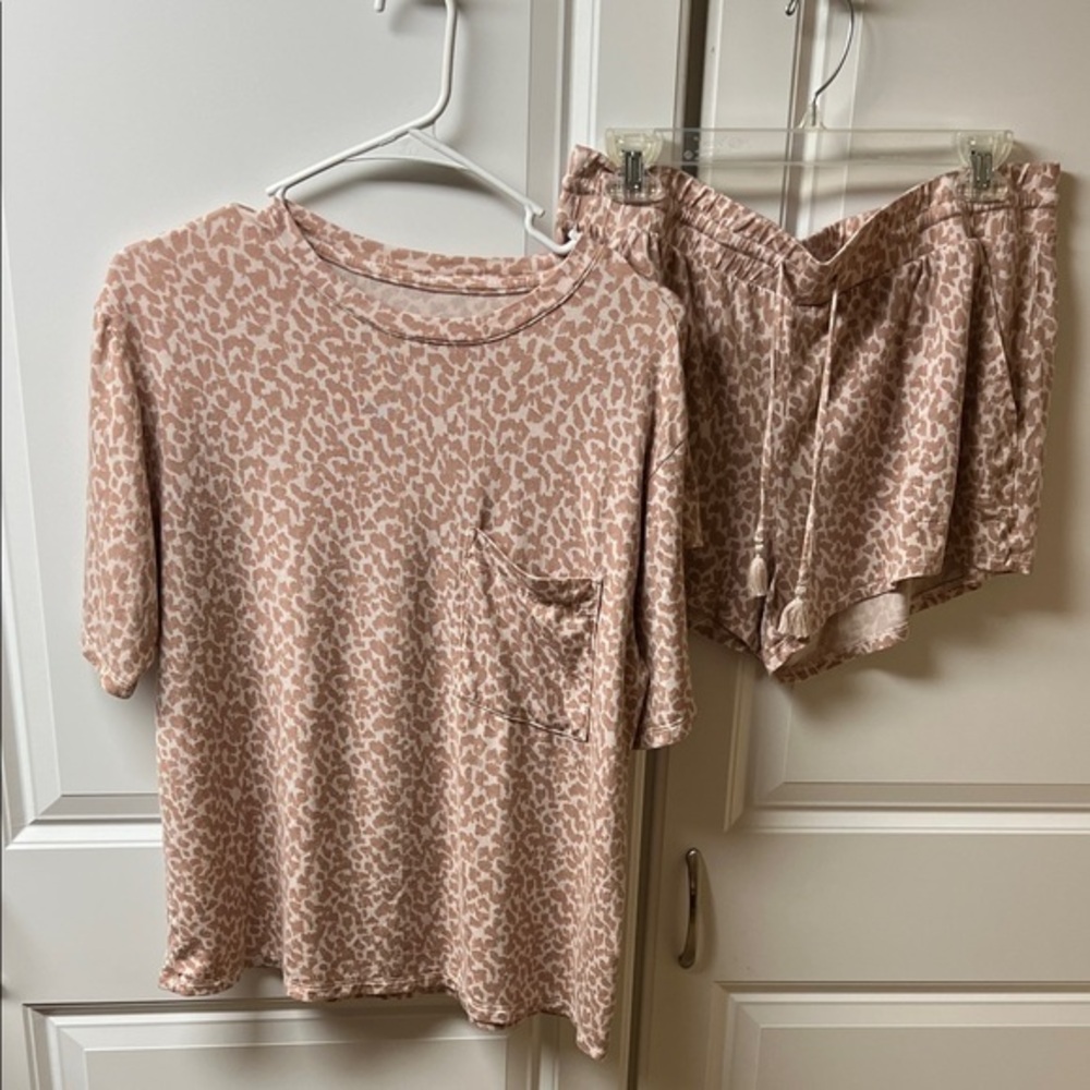 Target Stars Above Leopard Print Loungewear Set, M & L, NWOT